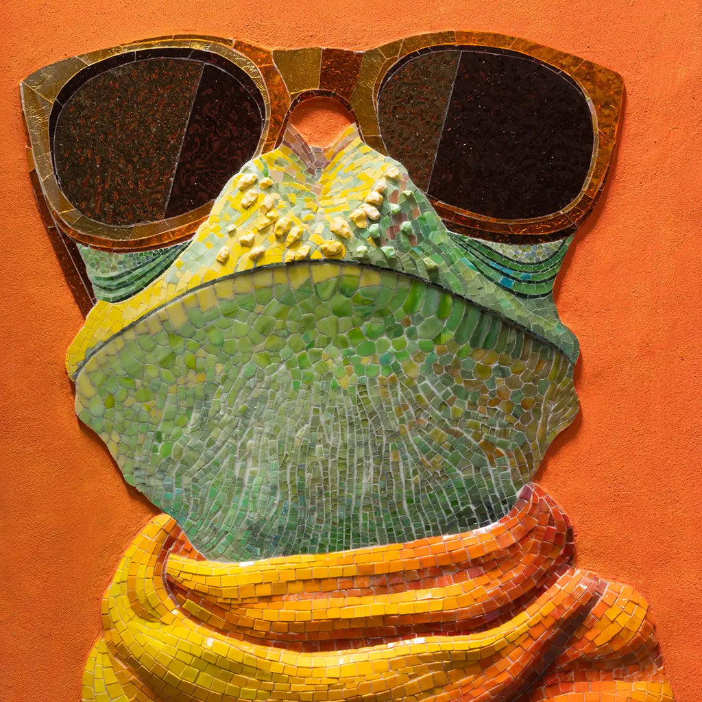 Fabulous Frog Tiled Mosaic Mural