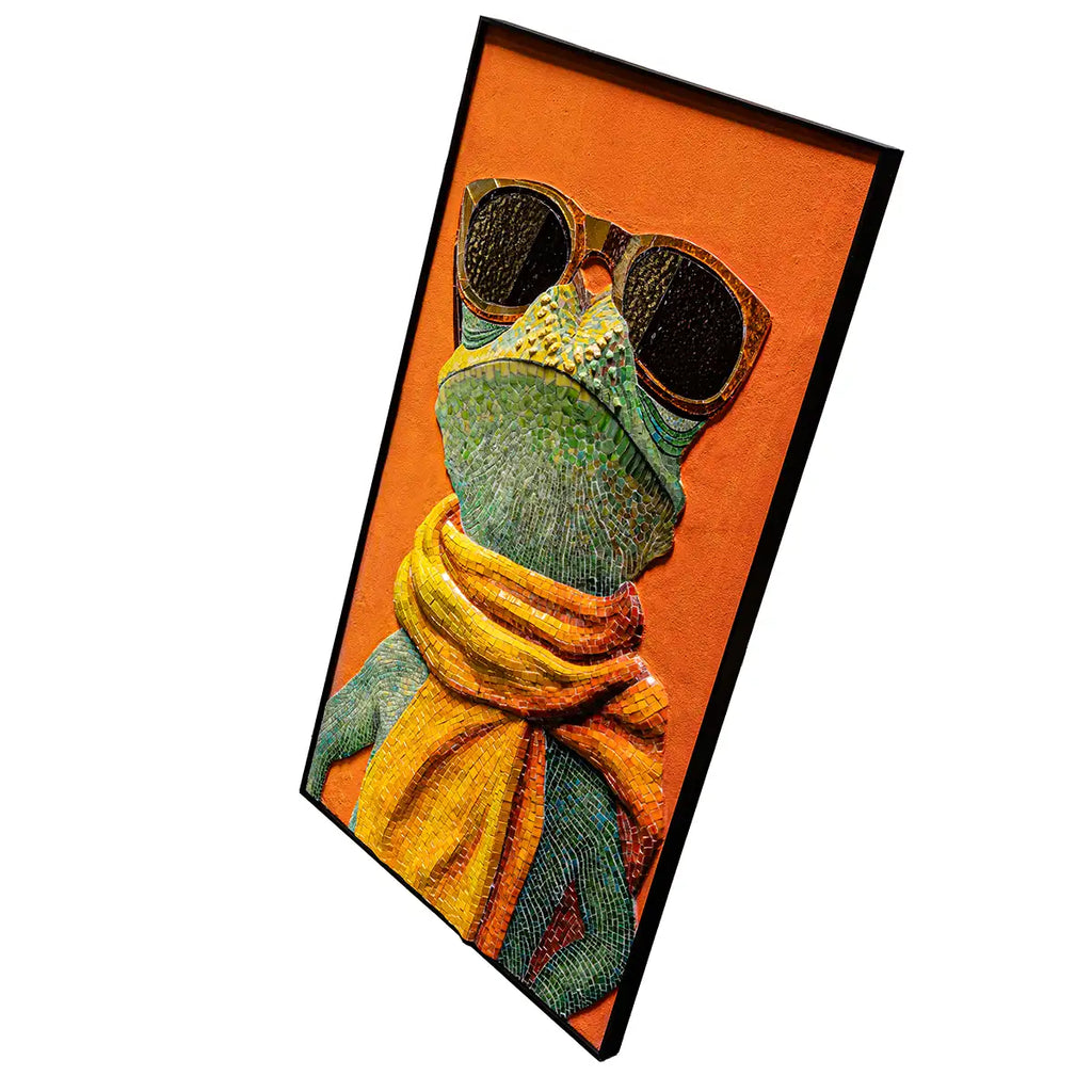Fabulous Frog Tiled Mosaic Mural
