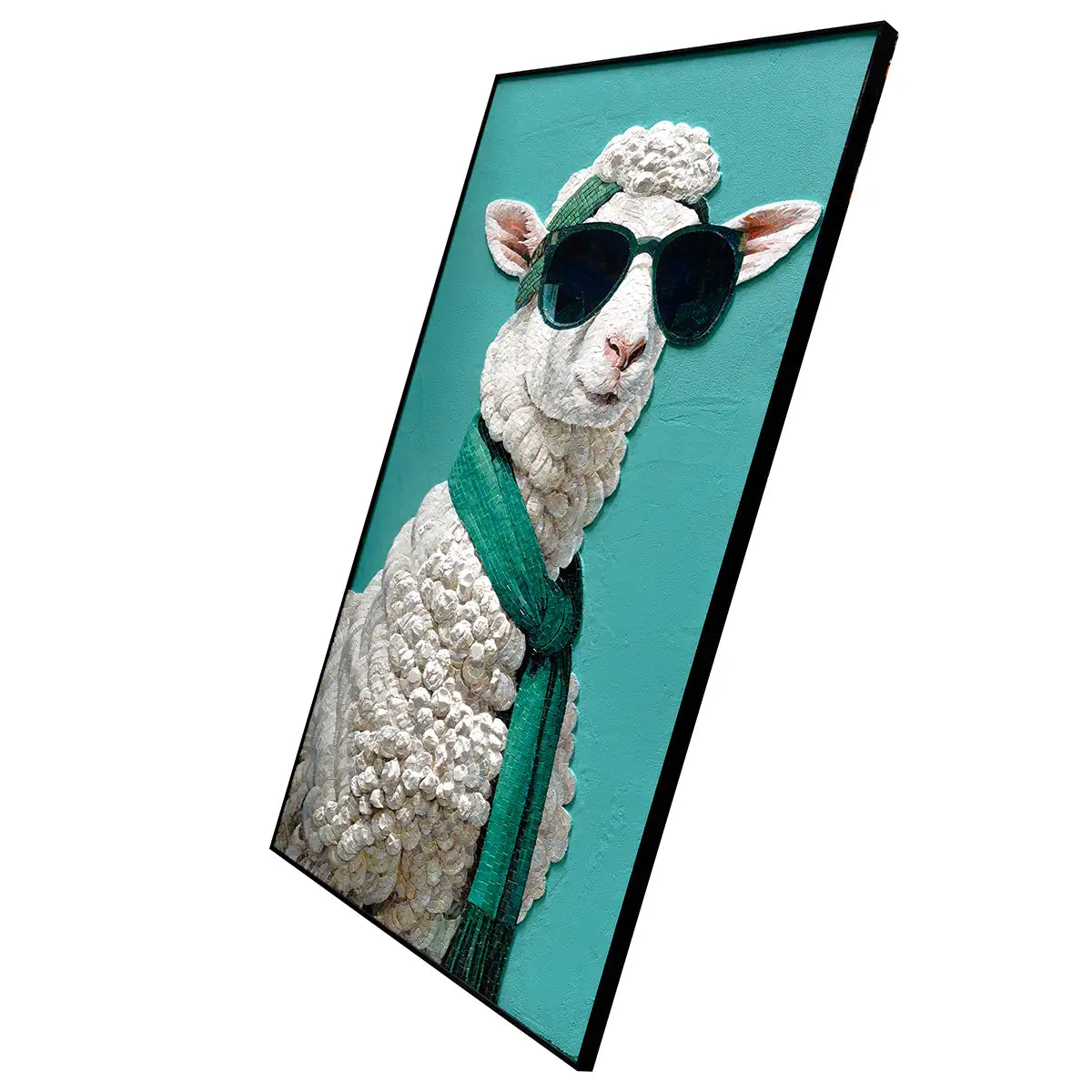 Stylish Sheep Tiled Mosaic Mural