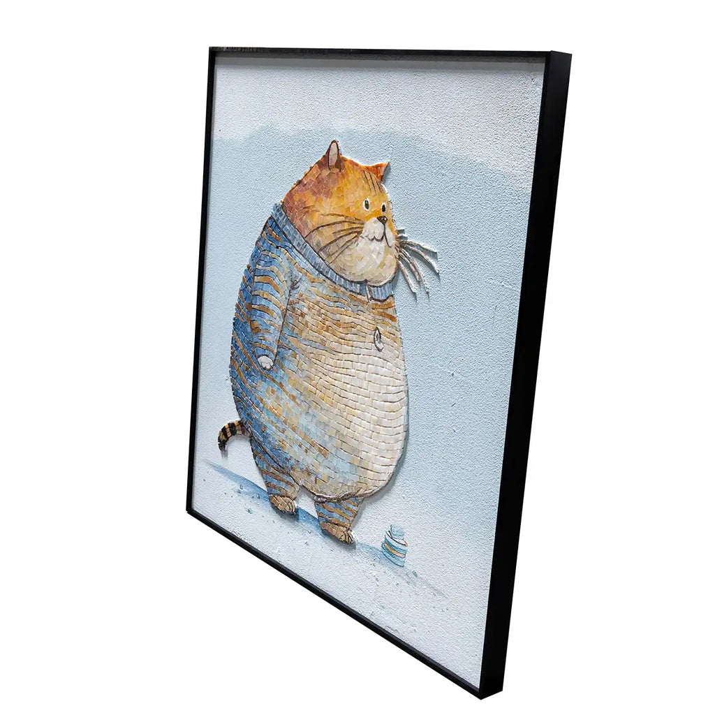 Huggable Kitty Tiled Mosaic Mural