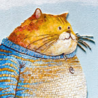 Huggable Kitty Tiled Mosaic Mural