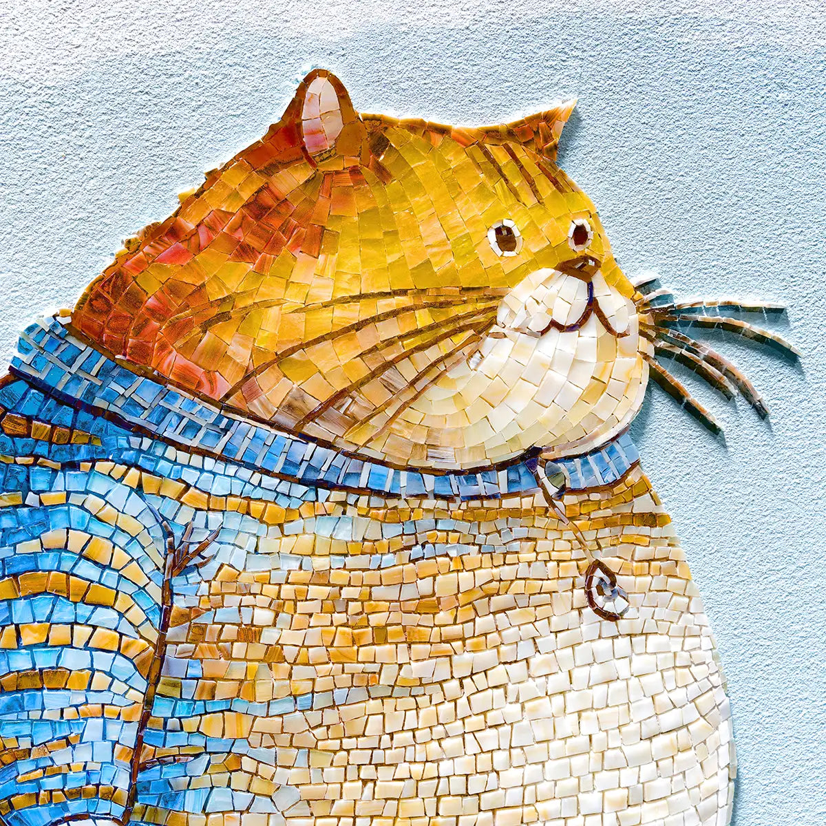 Huggable Kitty Tiled Mosaic Mural
