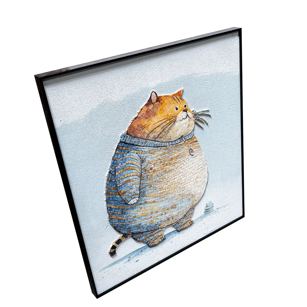 Huggable Kitty Tiled Mosaic Mural