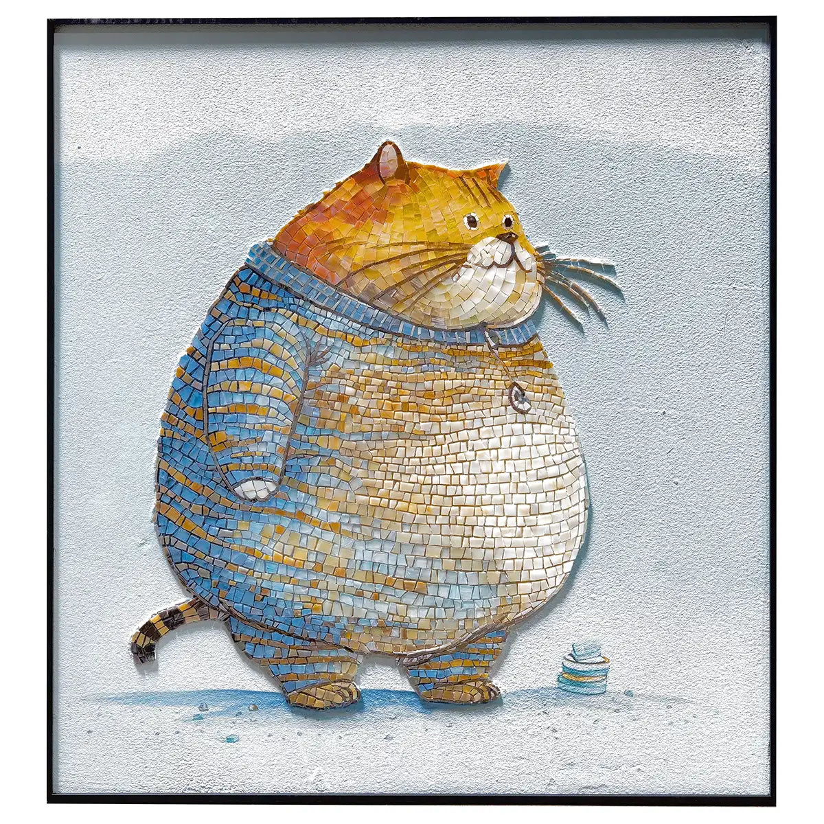 Huggable Kitty Tiled Mosaic Mural