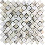 Calacatta Monet Petite Lantern Marble Mosaic Tile | Tile Club