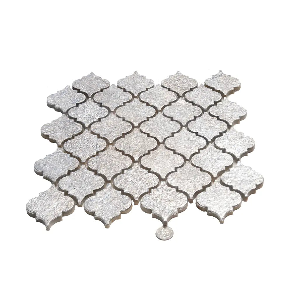 Silver Arabesque Mosaic Tile | Tile Club