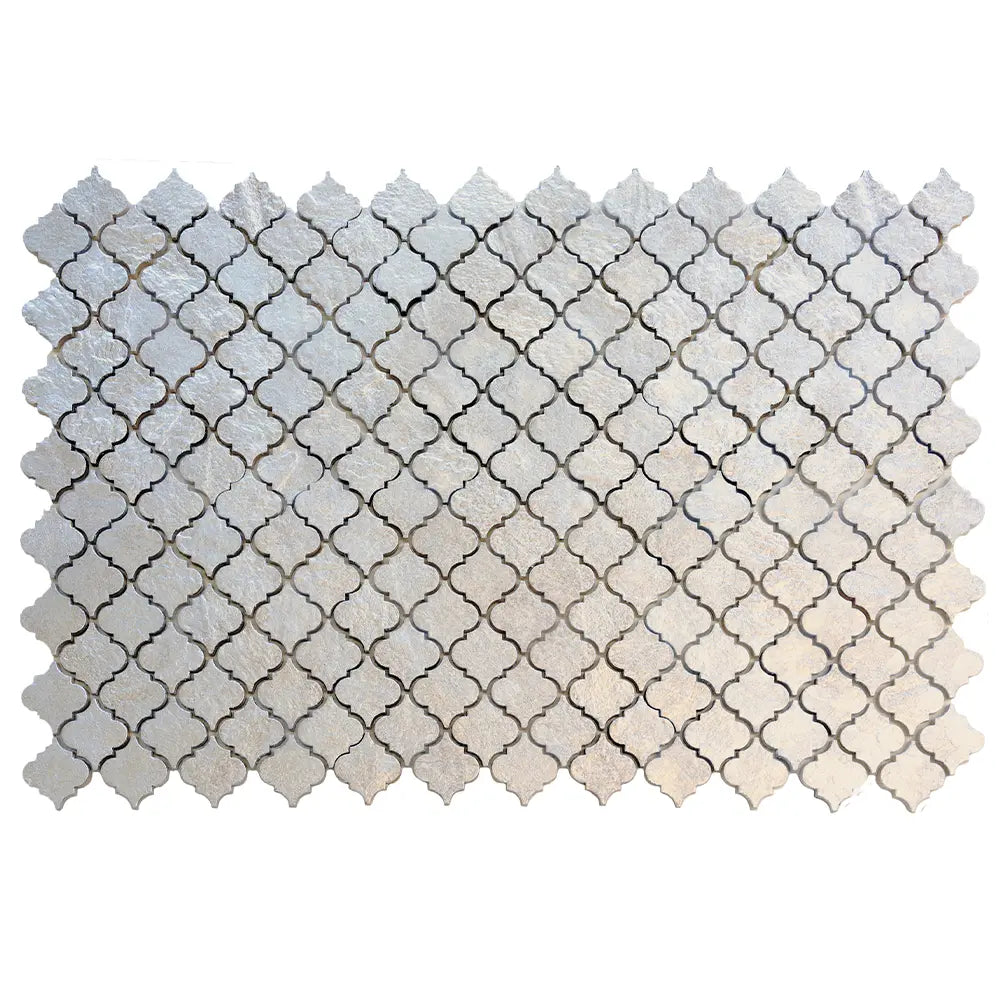Silver Arabesque Mosaic Tile | Tile Club