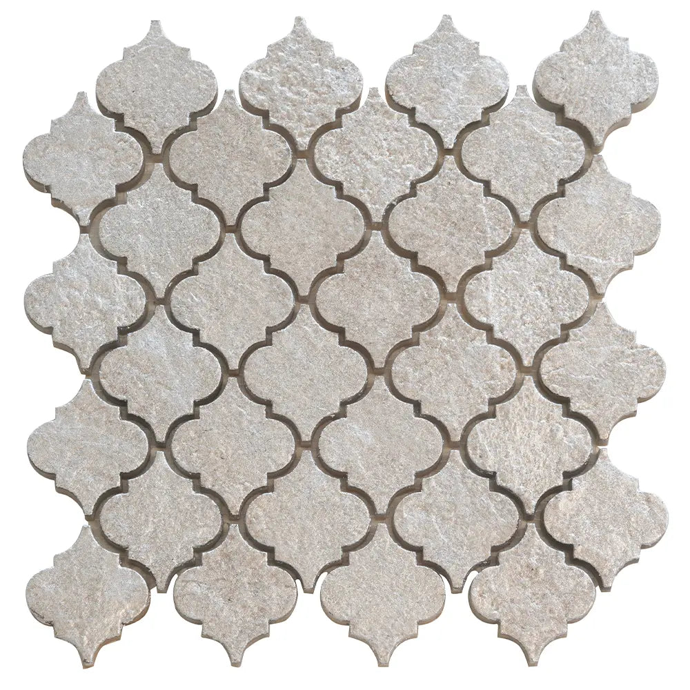 Silver Arabesque Mosaic Tile | Tile Club