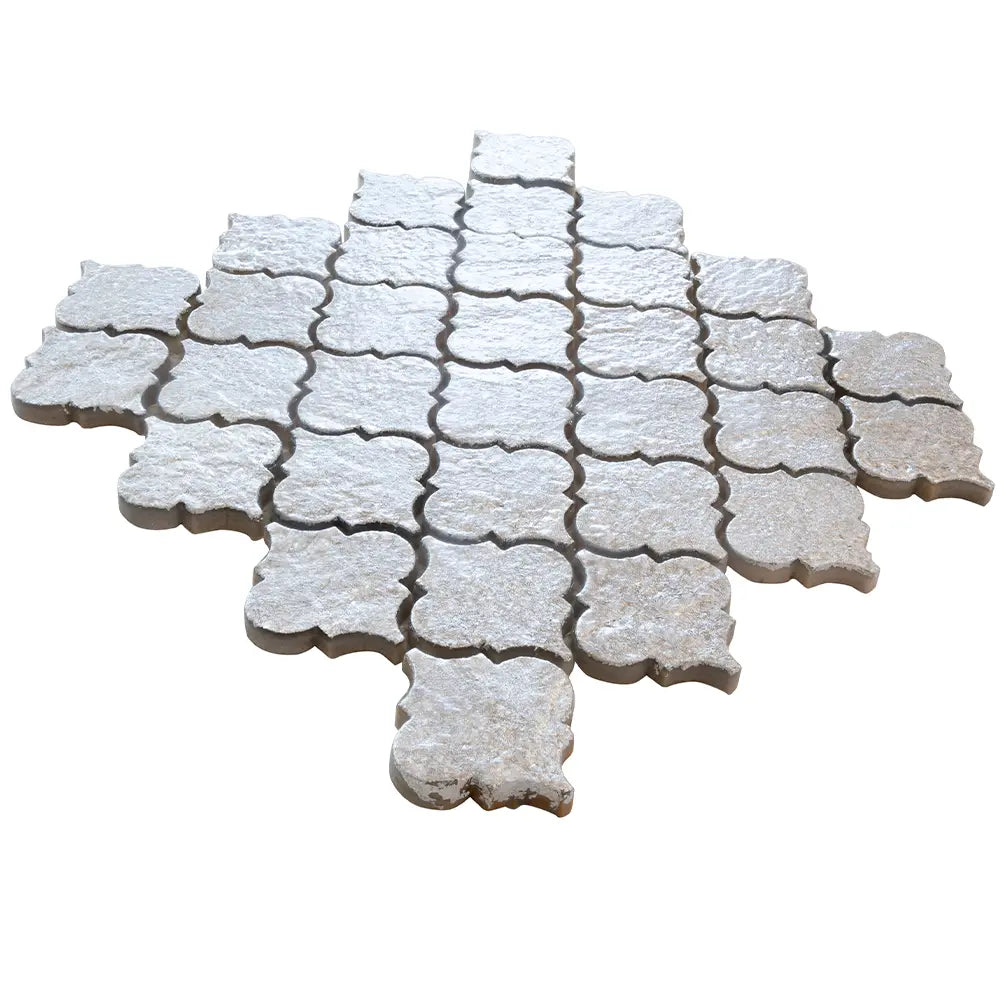 Silver Arabesque Mosaic Tile | Tile Club