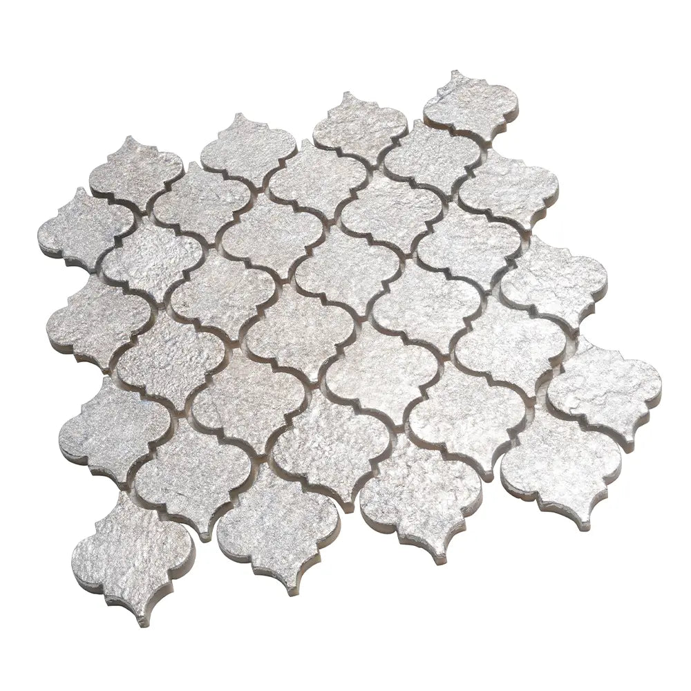 Silver Arabesque Mosaic Tile | Tile Club