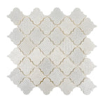White Etched Arabesque Mosaic Tile | Tile Club