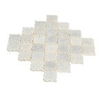 White Etched Arabesque Mosaic Tile | Tile Club
