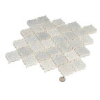 White Etched Arabesque Mosaic Tile | Tile Club