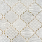 White Etched Arabesque Mosaic Tile | Tile Club