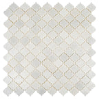 White Etched Arabesque Mosaic Tile | Tile Club