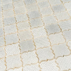 White Etched Arabesque Mosaic Tile | Tile Club
