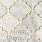 White Etched Arabesque Mosaic Tile | Tile Club