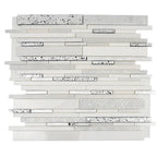 Silver White Matchstix Marble Mosaic Tile | Tile Club