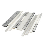 Silver White Matchstix Marble Mosaic Tile | Tile Club