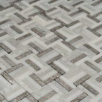 Silver White Sticks Marble Mosaic Tile | Tile Club
