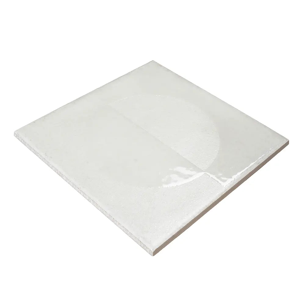 Formidus White Eclipse Square 8x8 Porcelain Tile | Tile Club