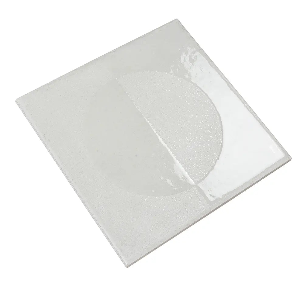 Formidus White Eclipse Square 8x8 Porcelain Tile | Tile Club