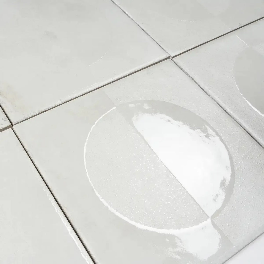 Formidus White Eclipse Square 8x8 Porcelain Tile | Tile Club