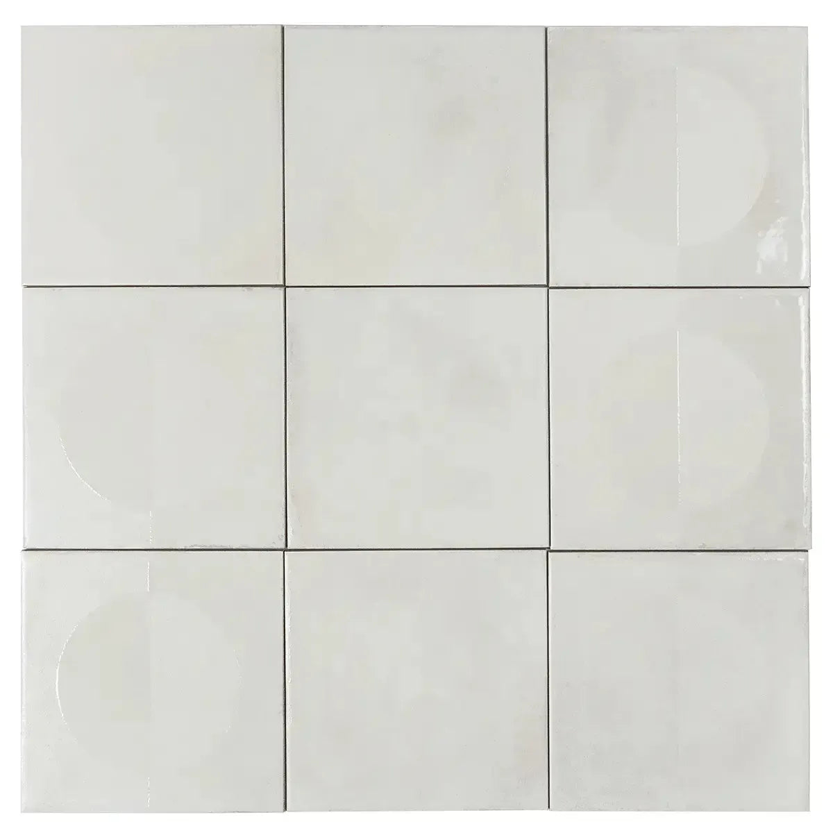 Formidus White Eclipse Square 8x8 Porcelain Tile | Tile Club