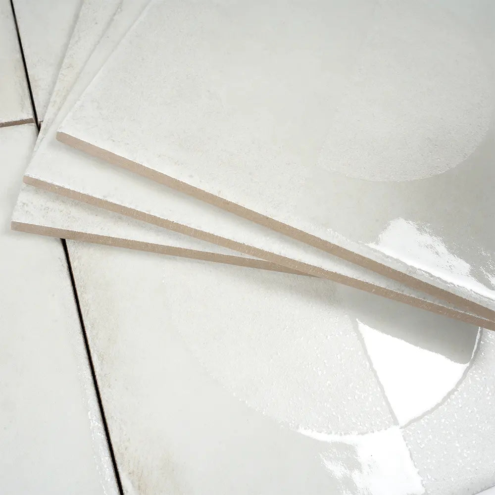 Formidus White Eclipse Square 8x8 Porcelain Tile | Tile Club
