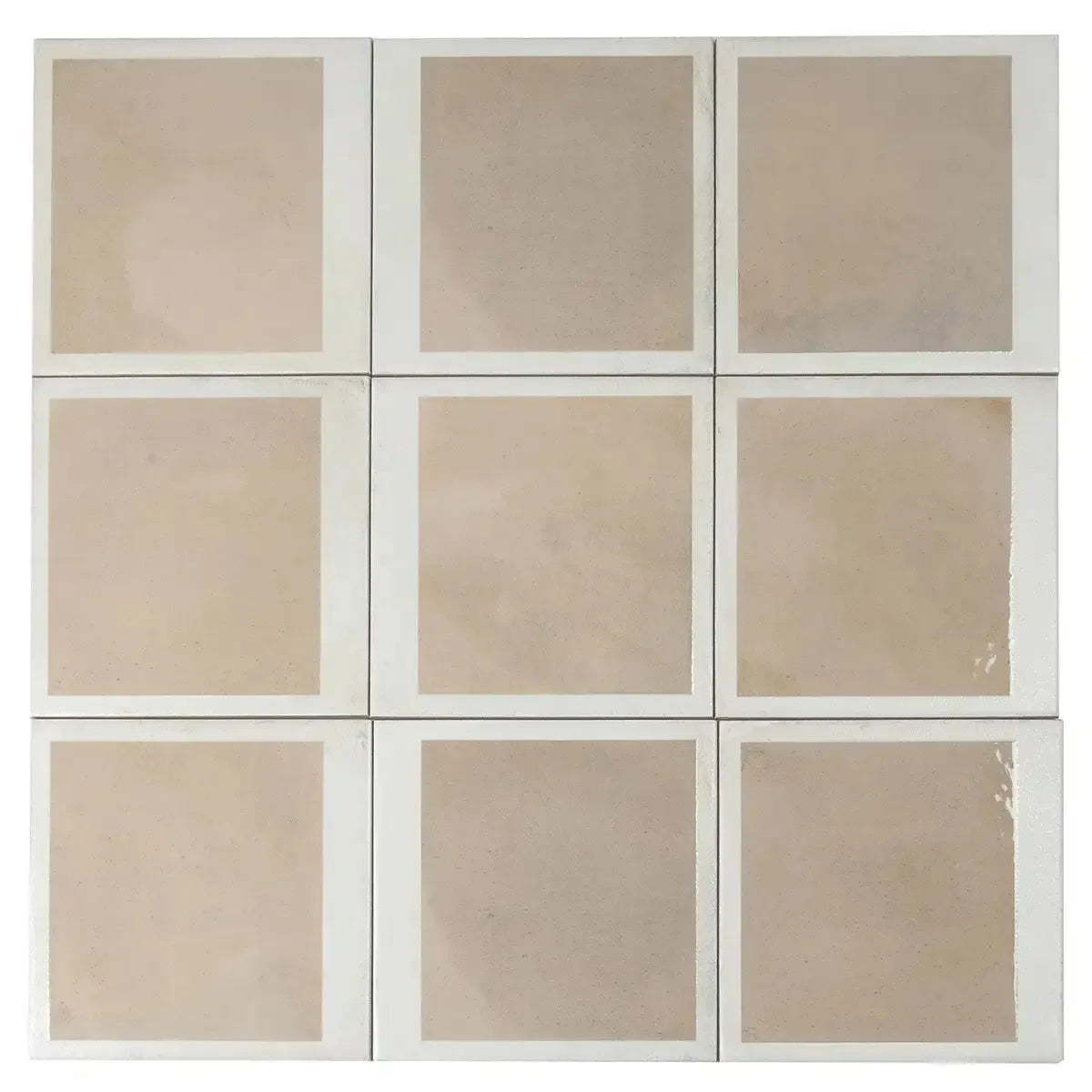 Formidus Taupe Deco Square 8x8 Porcelain Tile | Tile Club