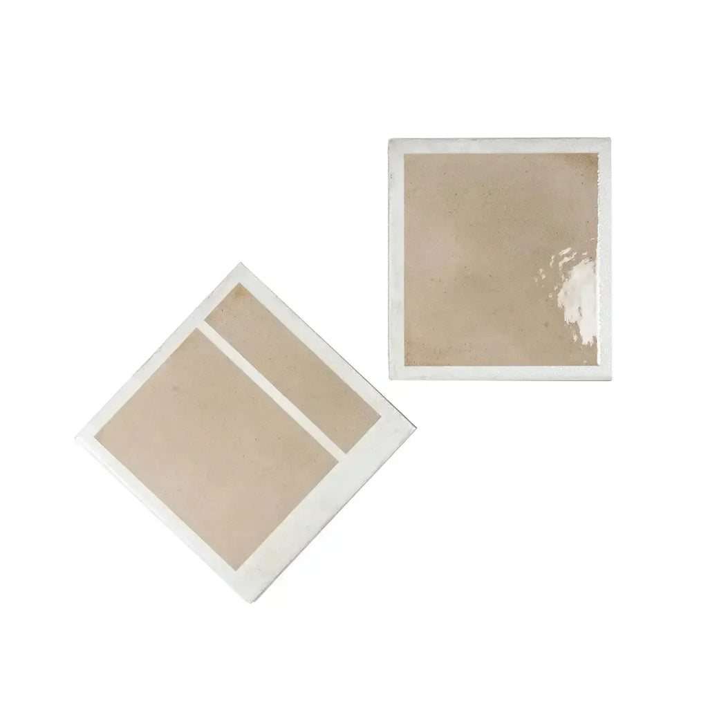 Formidus Taupe Deco Square 8x8 Porcelain Tile | Tile Club