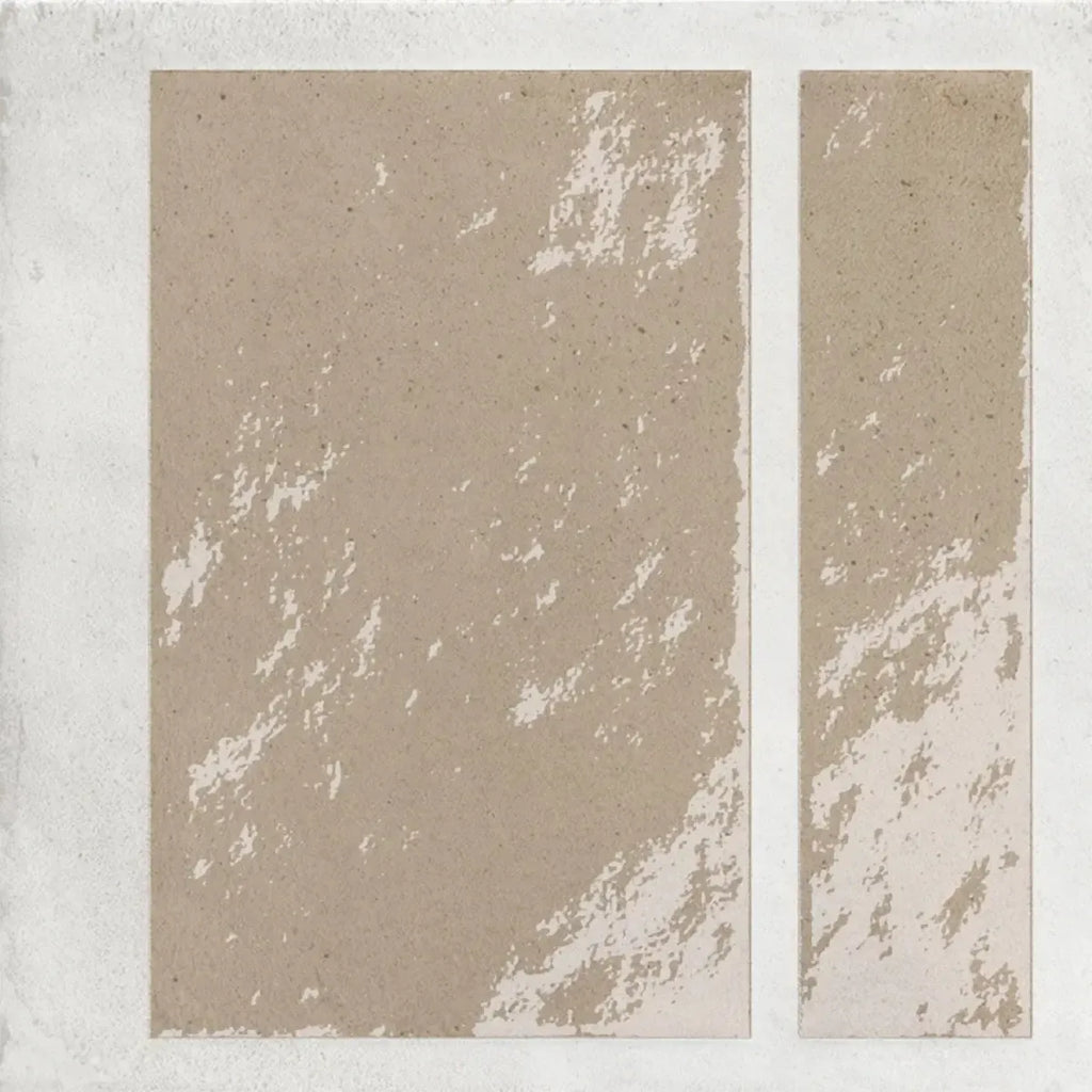 Formidus Taupe Deco Square 8x8 Porcelain Tile | Tile Club