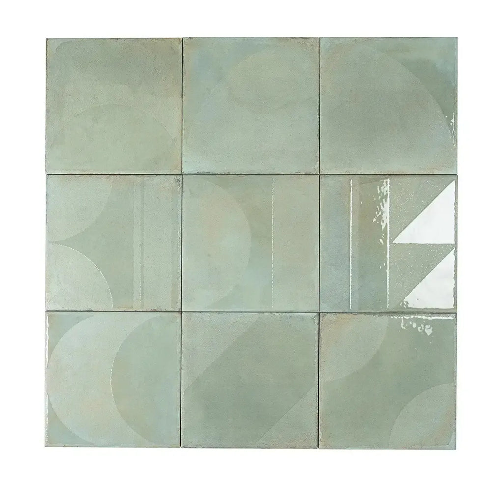 Formidus Sage Deco Square 8x8 Porcelain Tile | Tile Club