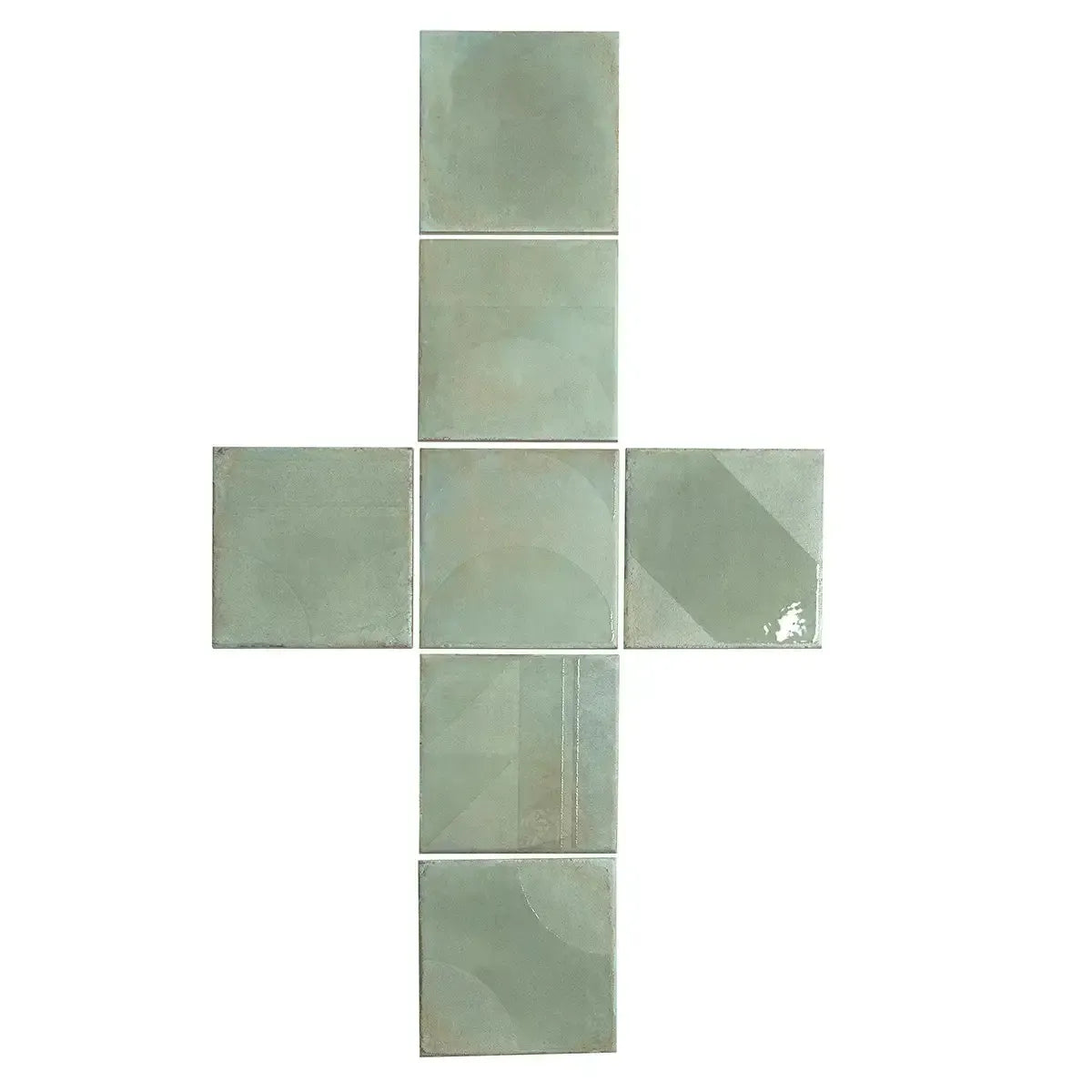 Formidus Sage Deco Square 8x8 Porcelain Tile | Tile Club