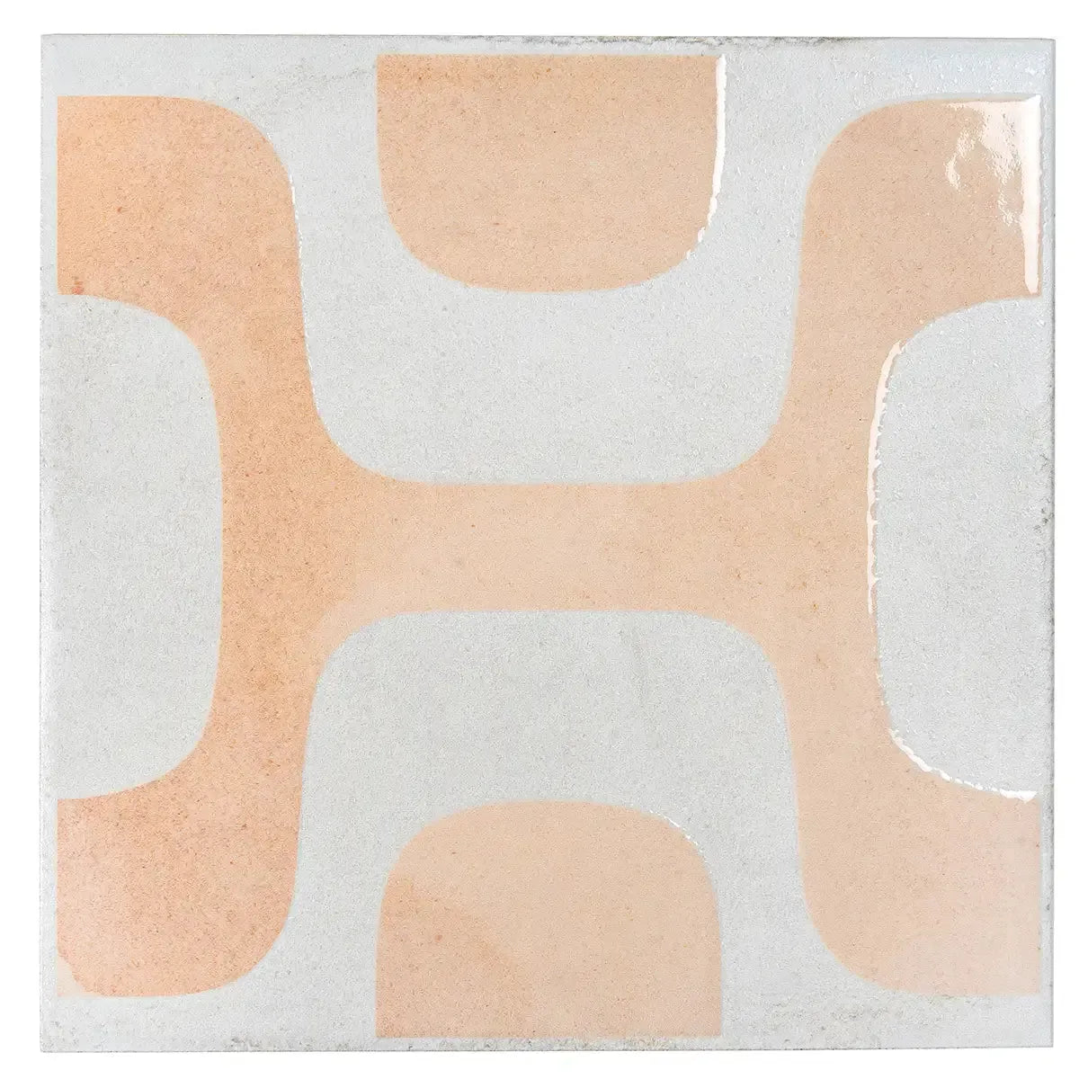 Formidus Terracotta Deco Square 8x8 Porcelain Tile | Tile Club