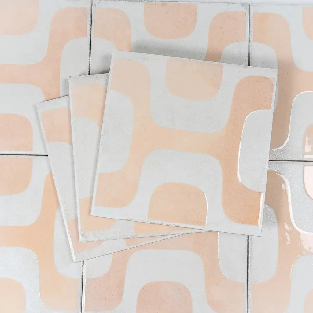 Formidus Terracotta Deco Square 8x8 Porcelain Tile | Tile Club