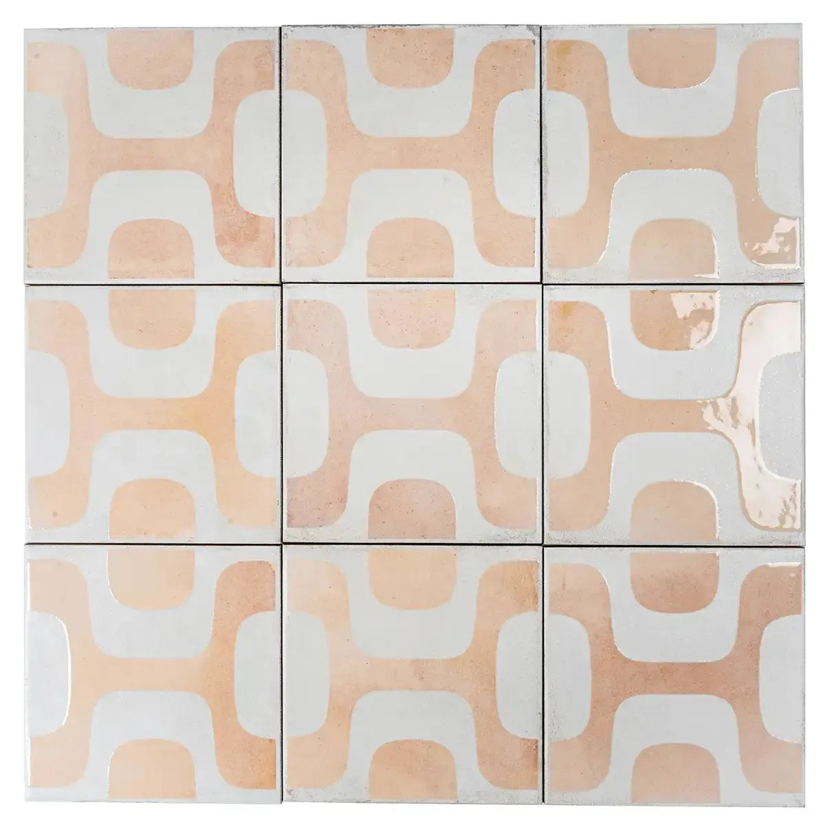 Formidus Terracotta Deco Square 8x8 Porcelain Tile | Tile Club