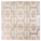 Formidus Terracotta Deco Square 8x8 Porcelain Tile | Tile Club