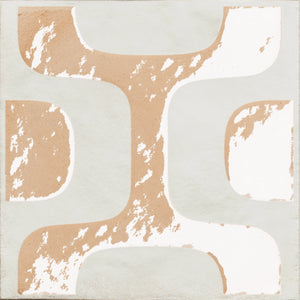Formidus Terracotta Deco Square 8x8 Porcelain Tile | Tile Club