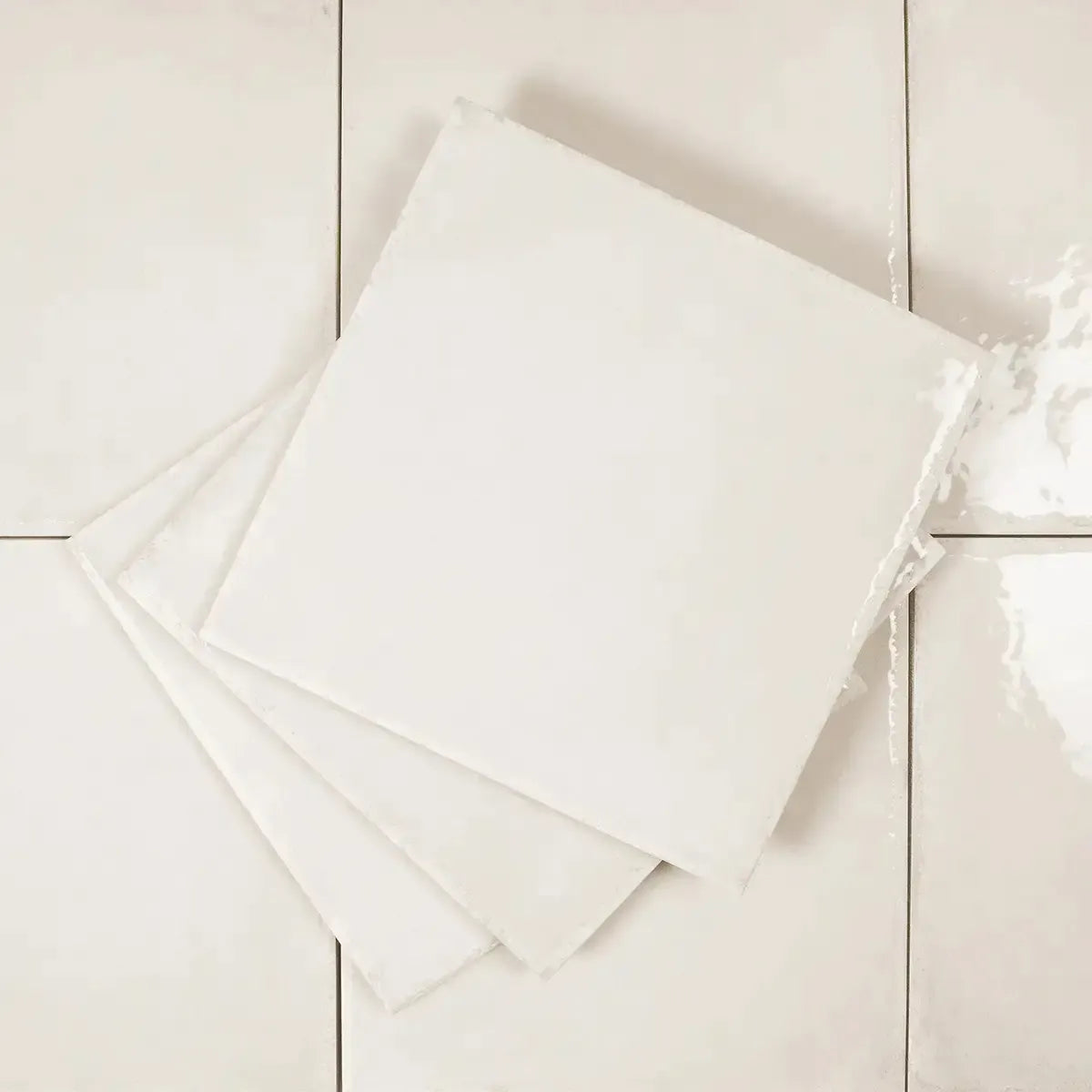 Formidus White Square 8x8 Porcelain Tile | Tile Club