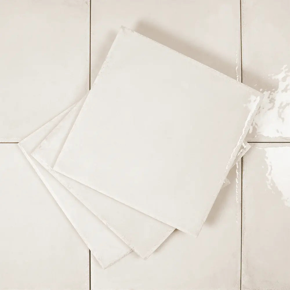 Formidus White Square 8x8 Porcelain Tile | Tile Club