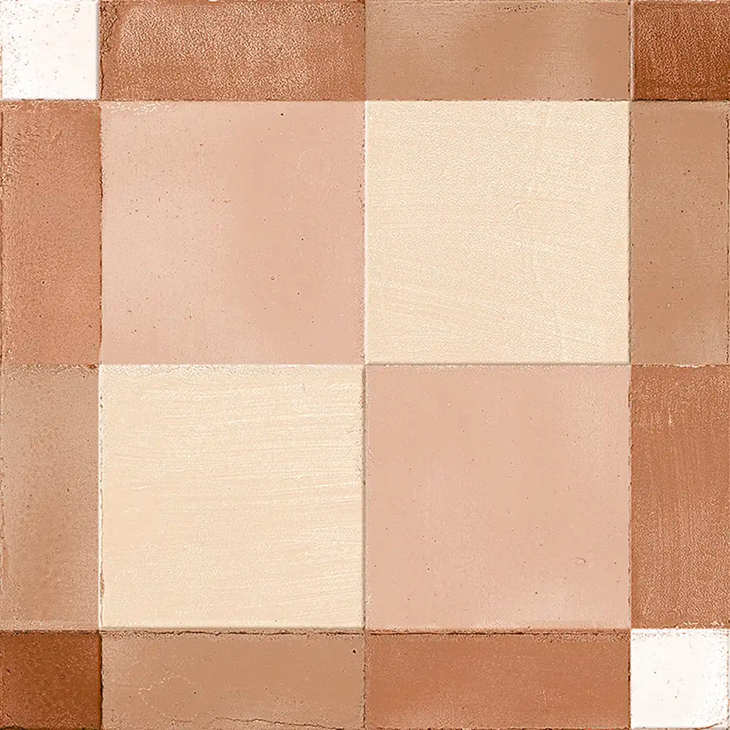 Formidus Terracotta Plaid Deco Porcelain Tile | Tile Club