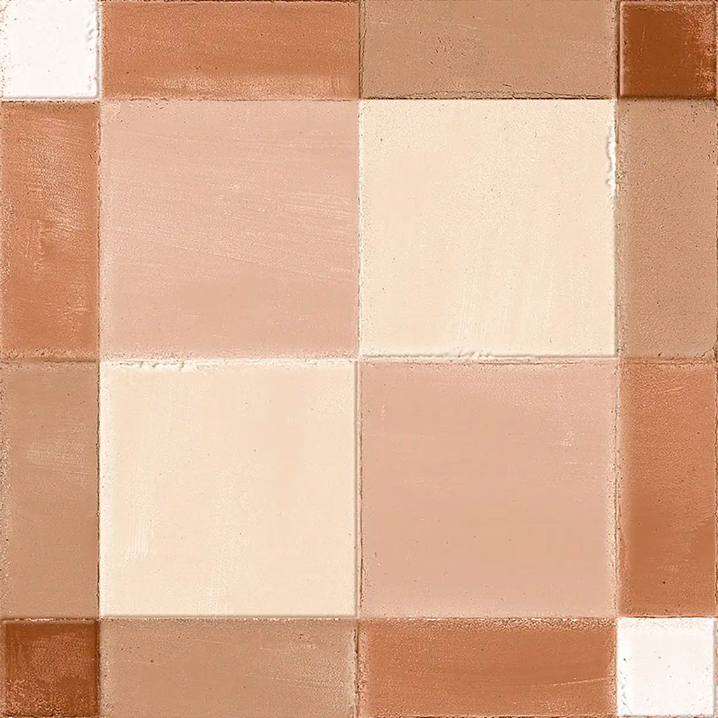Formidus Terracotta Plaid Deco Porcelain Tile | Tile Club