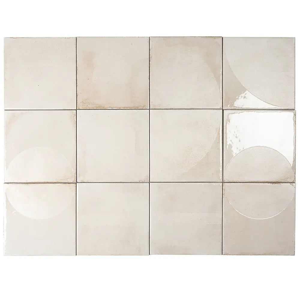 Formidus Sand Deco Square 8x8 Porcelain Tile | Tile Club