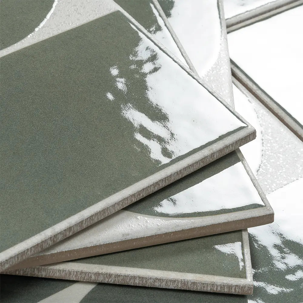 Formidus Evergreen Deco Square 8x8 Porcelain Tile | Tile Club