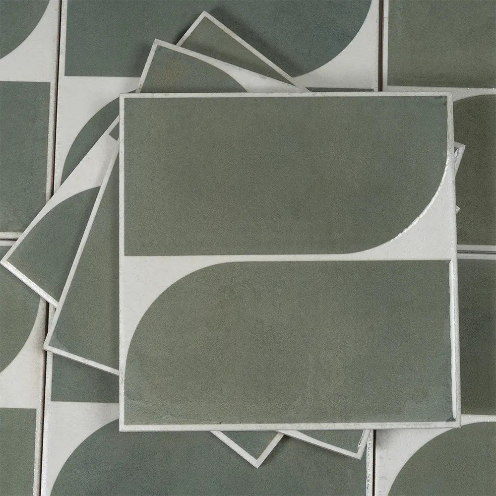Formidus Evergreen Deco Square 8x8 Porcelain Tile | Tile Club