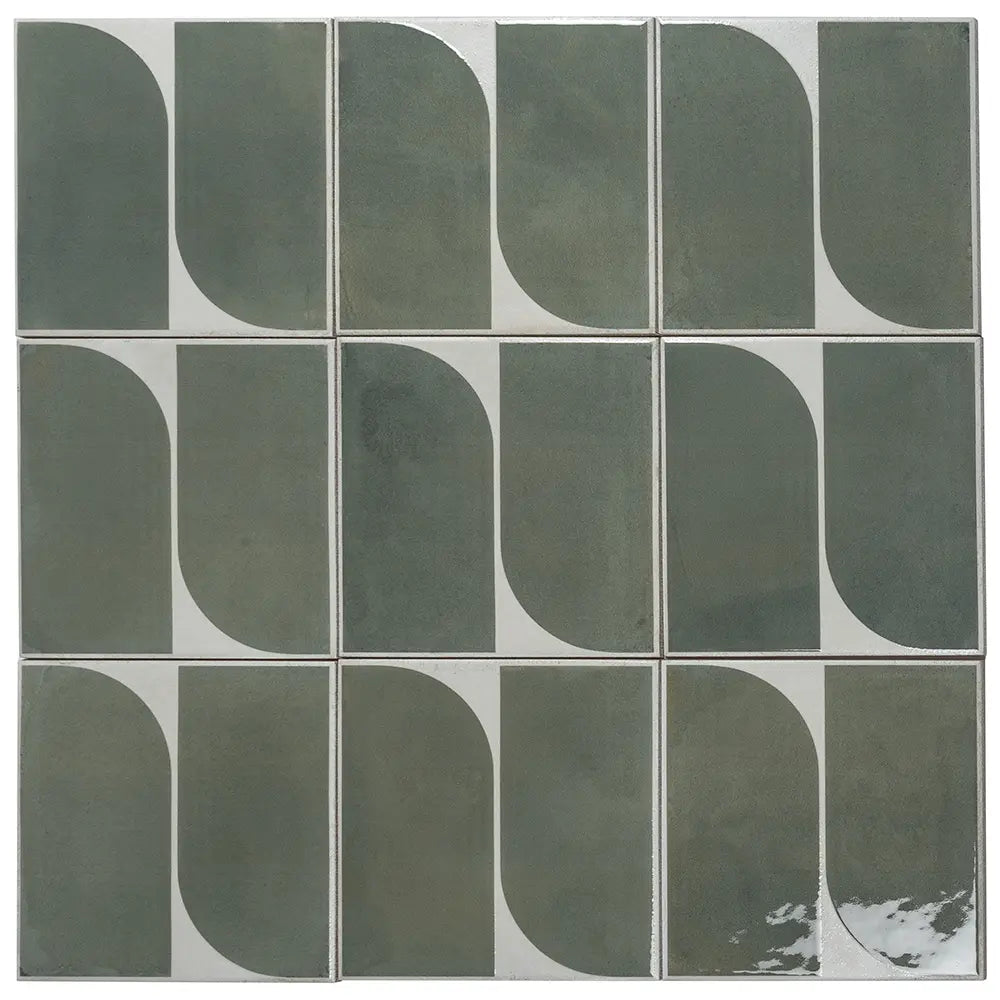 Formidus Evergreen Deco Square 8x8 Porcelain Tile | Tile Club