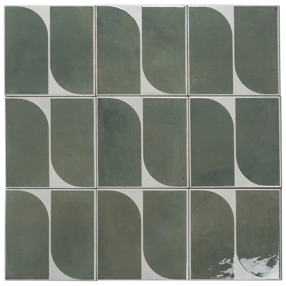 Formidus Evergreen Deco Square 8x8 Porcelain Tile | Tile Club