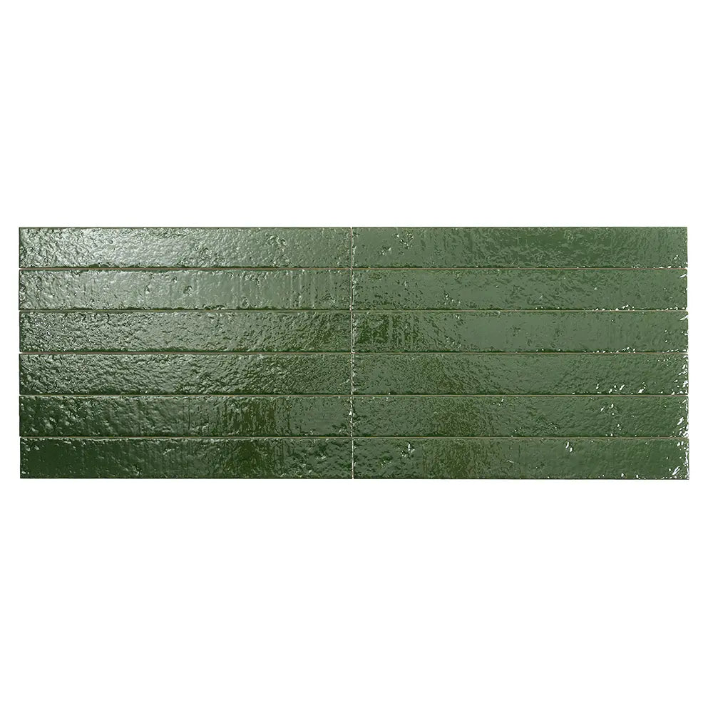 Colobric Green Brick 2x16 Ceramic Wall Tile | Tile Club