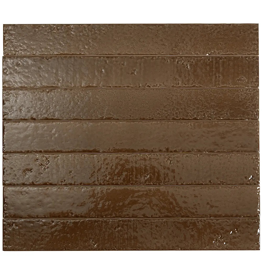 Colobric Brown Brick 2x16 Ceramic Wall Tile